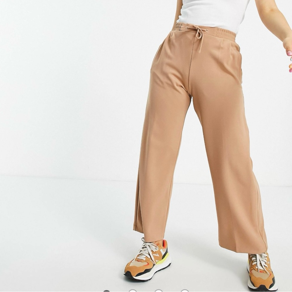 MISS SELFRIDGE Wide Leg Smart Sweatpants - Camel - Size 4